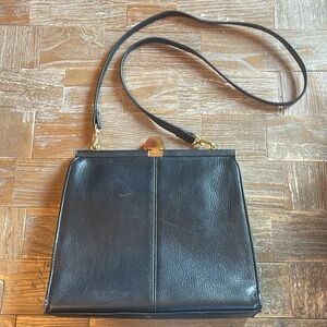 Vintage Jacqueline Ferrar Leather Croc Embossed Frame Purse🖤